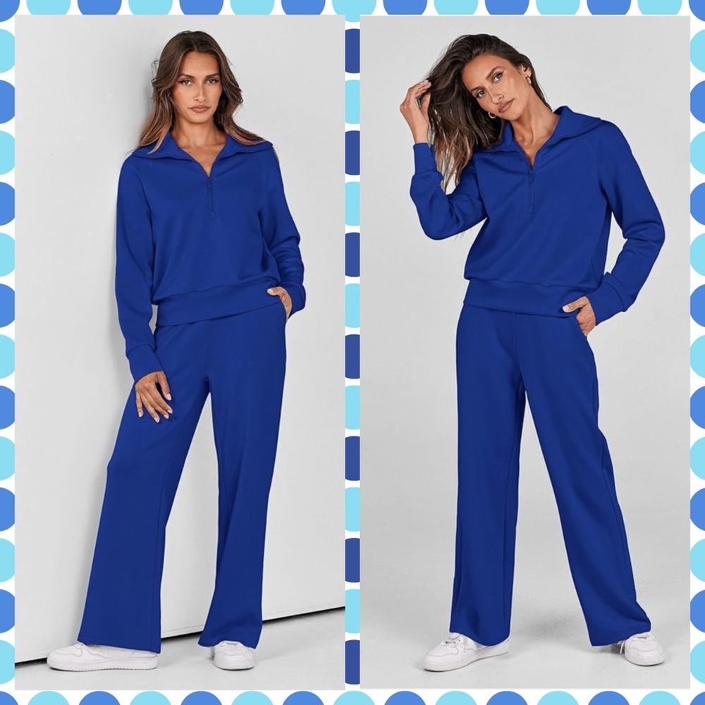 Women's Royal Blue Half-Zip Track Top